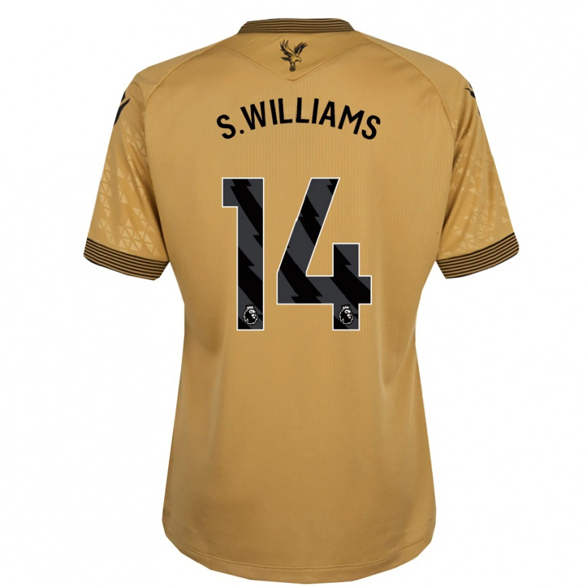 Danxen Criança Camisola Seb Williams #14 Dourado Preto Alternativa 2025/26 Camisa