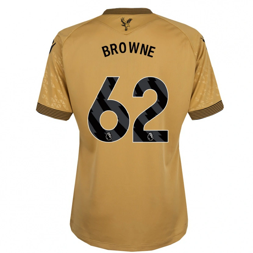 Danxen Criança Camisola Luke Browne #62 Dourado Preto Alternativa 2025/26 Camisa