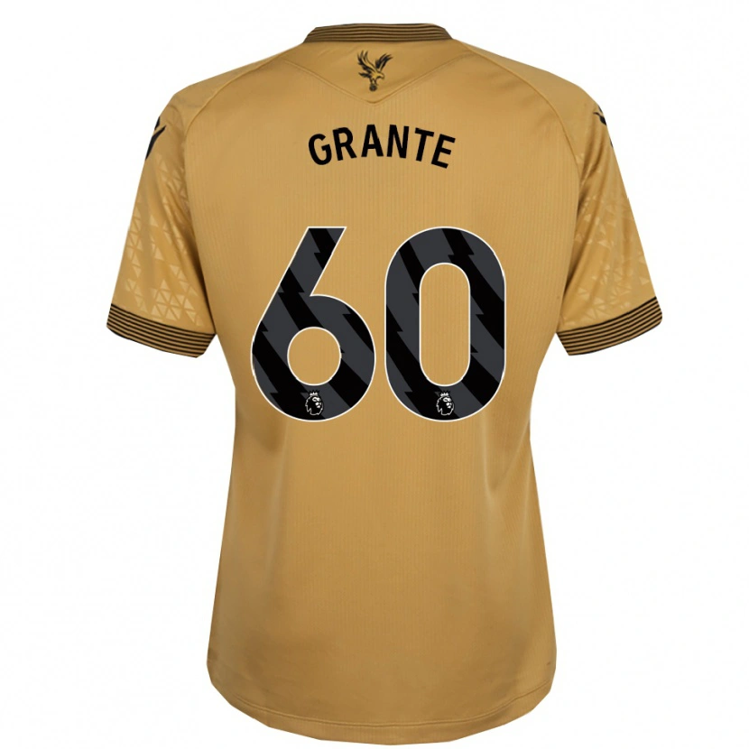 Danxen Criança Camisola Jake Grante #60 Dourado Preto Alternativa 2025/26 Camisa