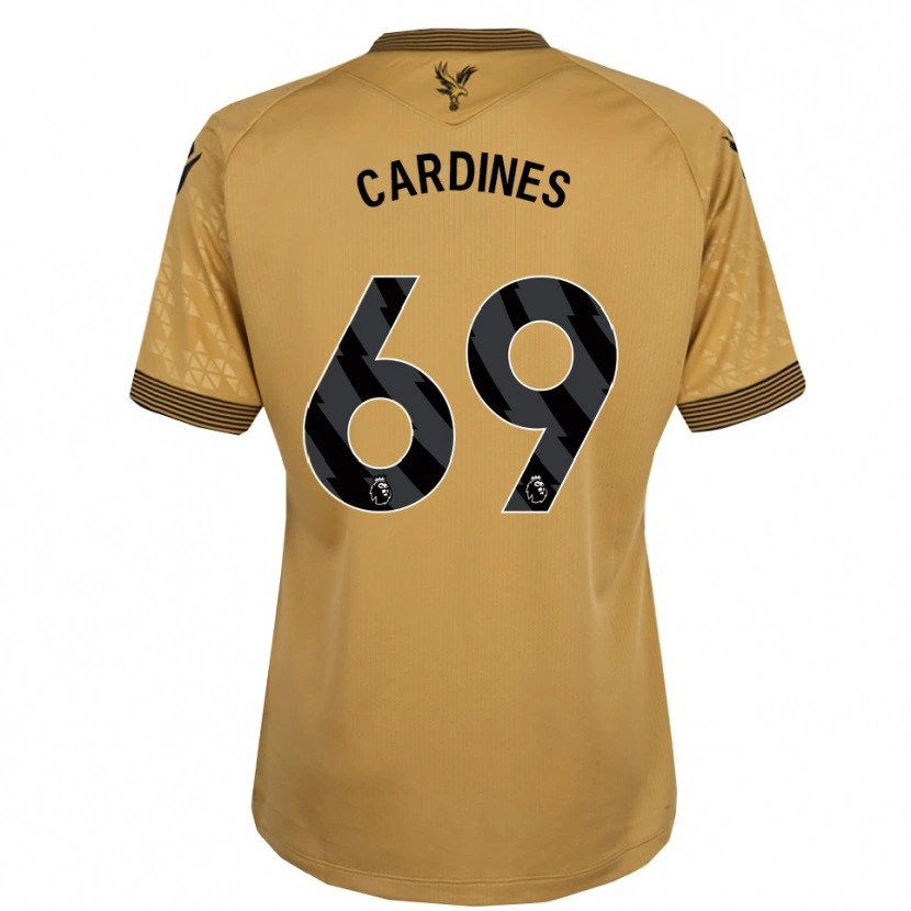 Danxen Criança Camisola Rio Cardines #69 Dourado Preto Alternativa 2025/26 Camisa