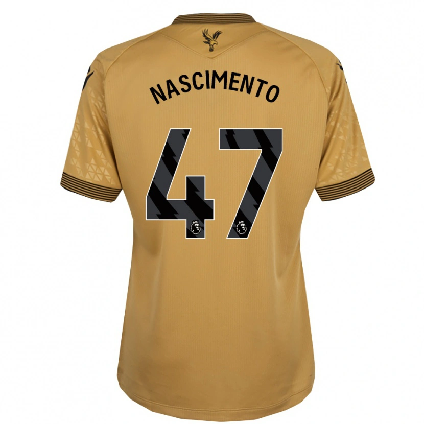 Danxen Criança Camisola Adler Nascimento #47 Dourado Preto Alternativa 2025/26 Camisa