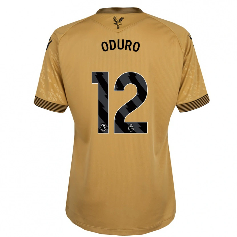 Danxen Criança Camisola Stuart Oduro #12 Dourado Preto Alternativa 2025/26 Camisa