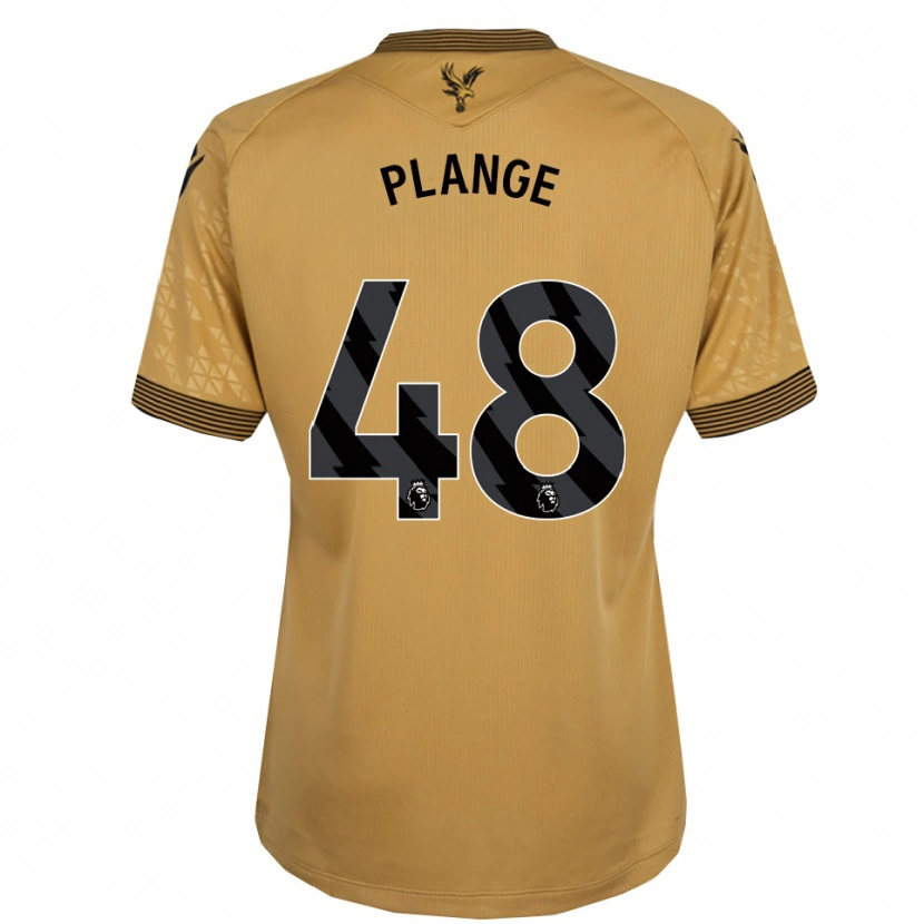 Danxen Criança Camisola Luke Plange #48 Dourado Preto Alternativa 2025/26 Camisa