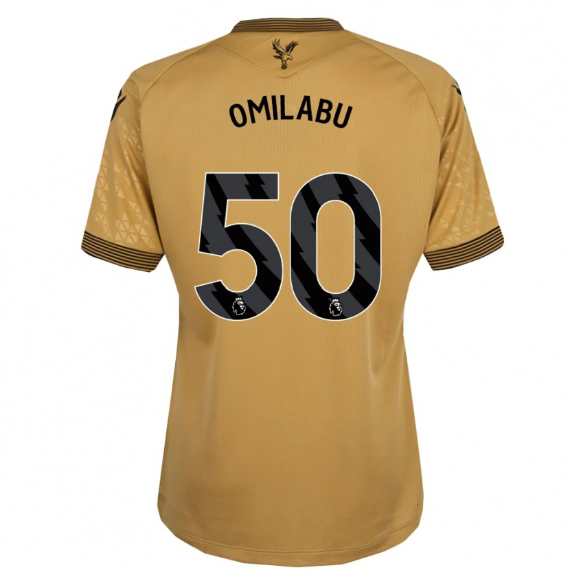 Danxen Criança Camisola David Omilabu #50 Dourado Preto Alternativa 2025/26 Camisa