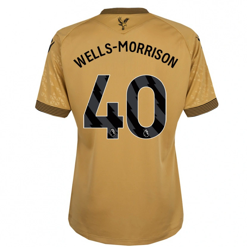 Danxen Criança Camisola Jack Wells-Morrison #40 Dourado Preto Alternativa 2025/26 Camisa