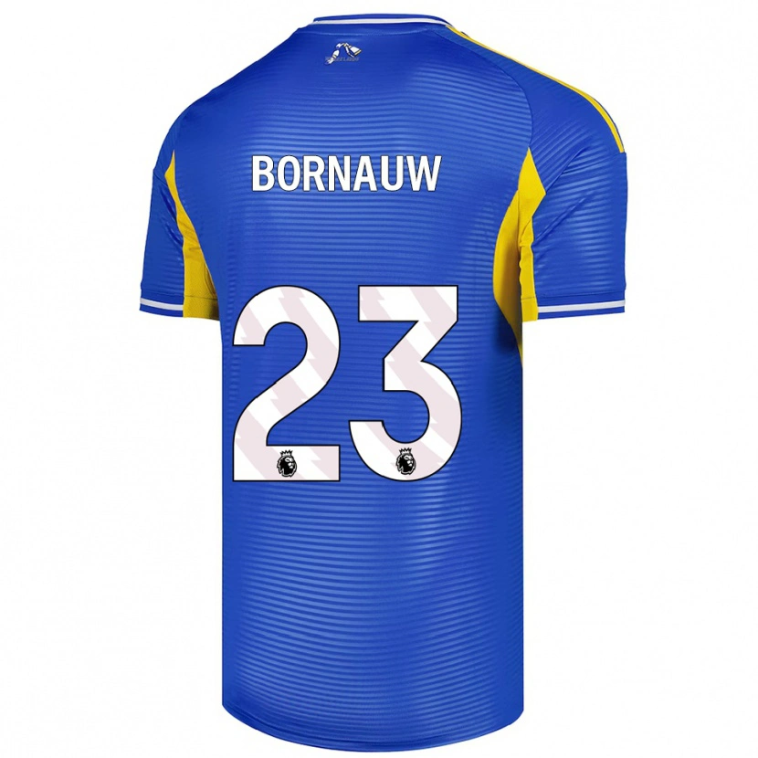 Danxen Criança Camisola Sebastiaan Bornauw #23 Azul Amarelo Alternativa 2025/26 Camisa