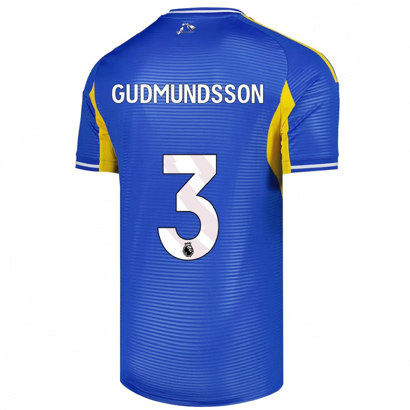 Danxen Criança Camisola Gabriel Gudmundsson #3 Azul Amarelo Alternativa 2025/26 Camisa