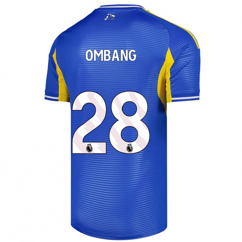 Danxen Criança Camisola Darryl Ombang #28 Azul Amarelo Alternativa 2025/26 Camisa