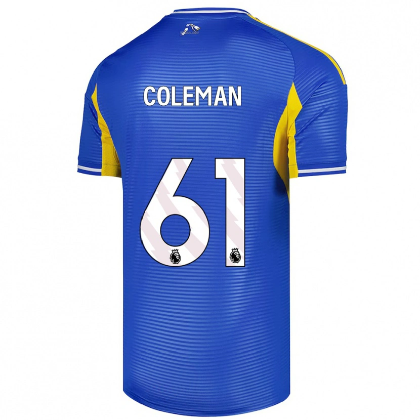 Danxen Criança Camisola Cian Coleman #61 Azul Amarelo Alternativa 2025/26 Camisa