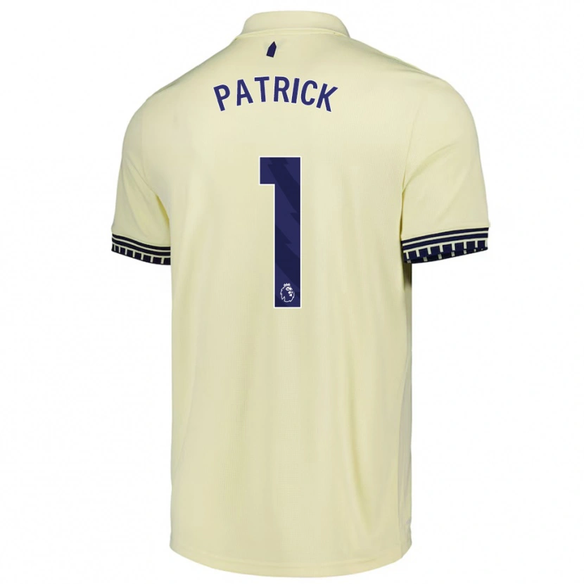 Danxen Criança Camisola Seve Patrick #1 Branco Sujo Preto Alternativa 2025/26 Camisa
