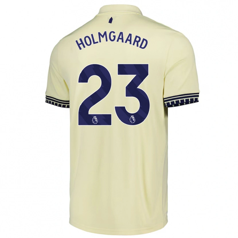 Danxen Criança Camisola Sara Holmgaard #23 Branco Sujo Preto Alternativa 2025/26 Camisa