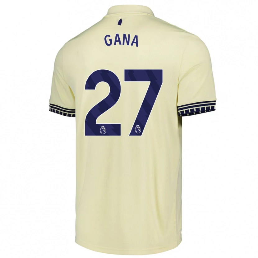 Danxen Criança Camisola Idrissa Gueye #27 Branco Sujo Preto Alternativa 2025/26 Camisa