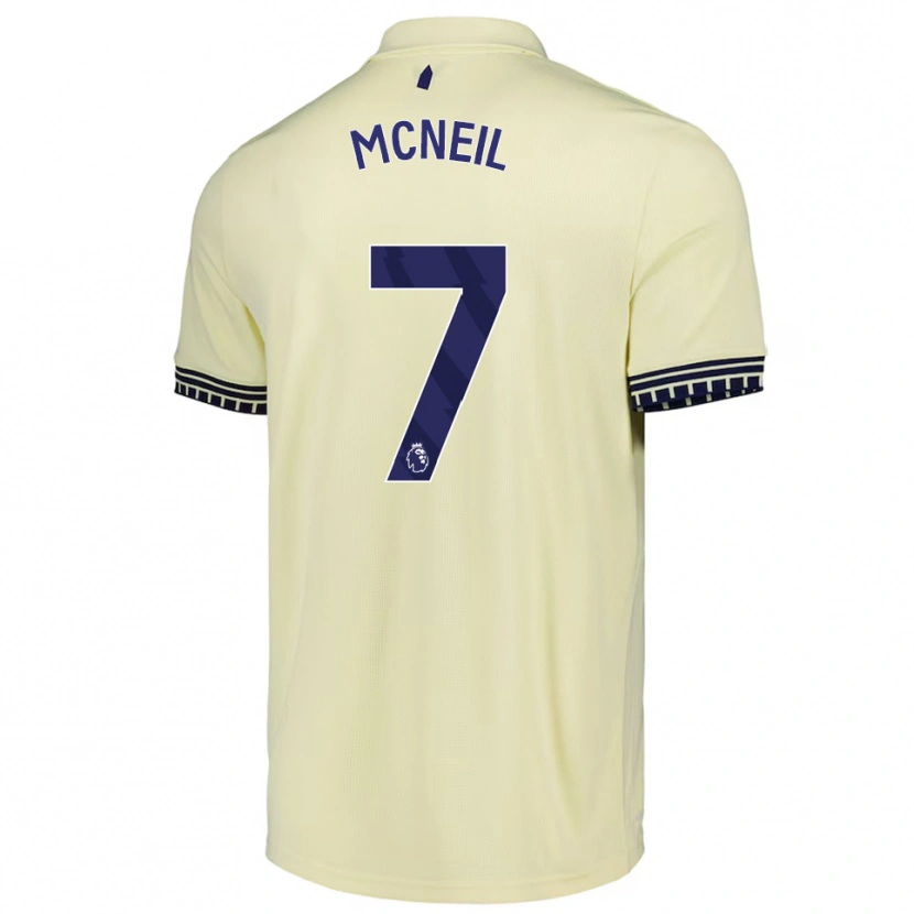 Danxen Criança Camisola Dwight Mcneil #7 Branco Sujo Preto Alternativa 2025/26 Camisa