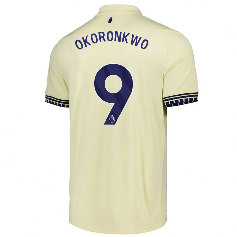 Danxen Criança Camisola Francis Okoronkwo #9 Branco Sujo Preto Alternativa 2025/26 Camisa
