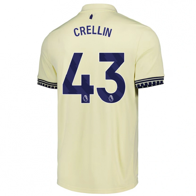 Danxen Criança Camisola Billy Crellin #43 Branco Sujo Preto Alternativa 2025/26 Camisa