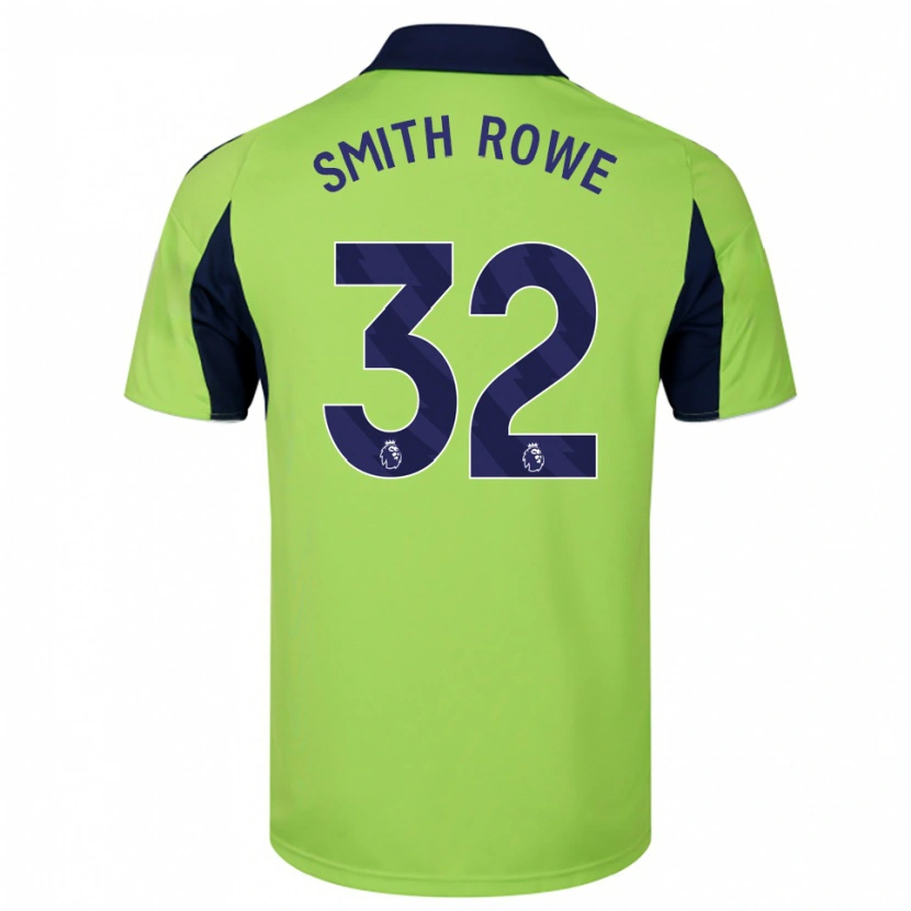 Danxen Criança Camisola Emile Smith Rowe #32 Verde Marinho Branco Alternativa 2025/26 Camisa