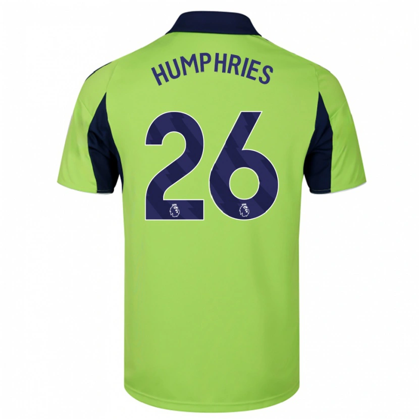 Danxen Criança Camisola Marni Humphries #26 Verde Marinho Branco Alternativa 2025/26 Camisa