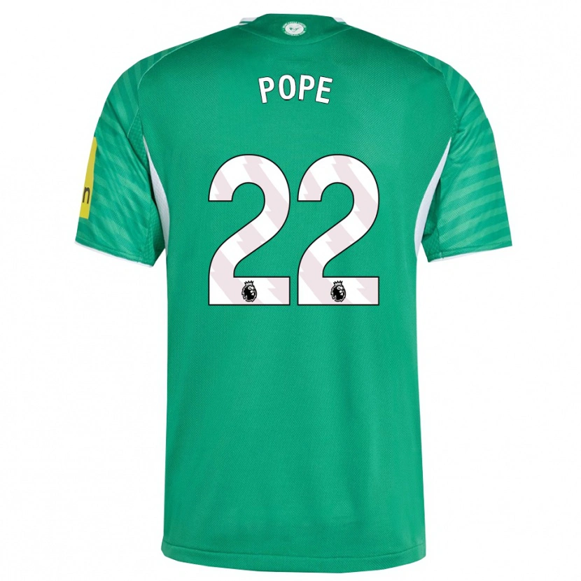 Danxen Criança Camisola Nick Pope #22 Verde Branco Alternativa 2025/26 Camisa