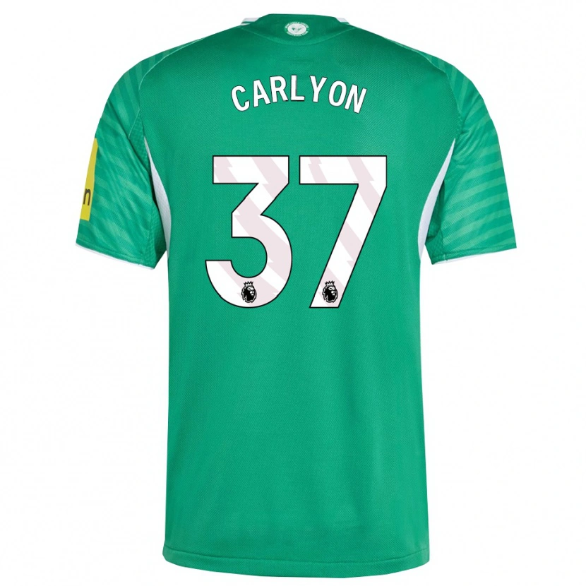 Danxen Criança Camisola Nathan Carlyon #37 Verde Branco Alternativa 2025/26 Camisa