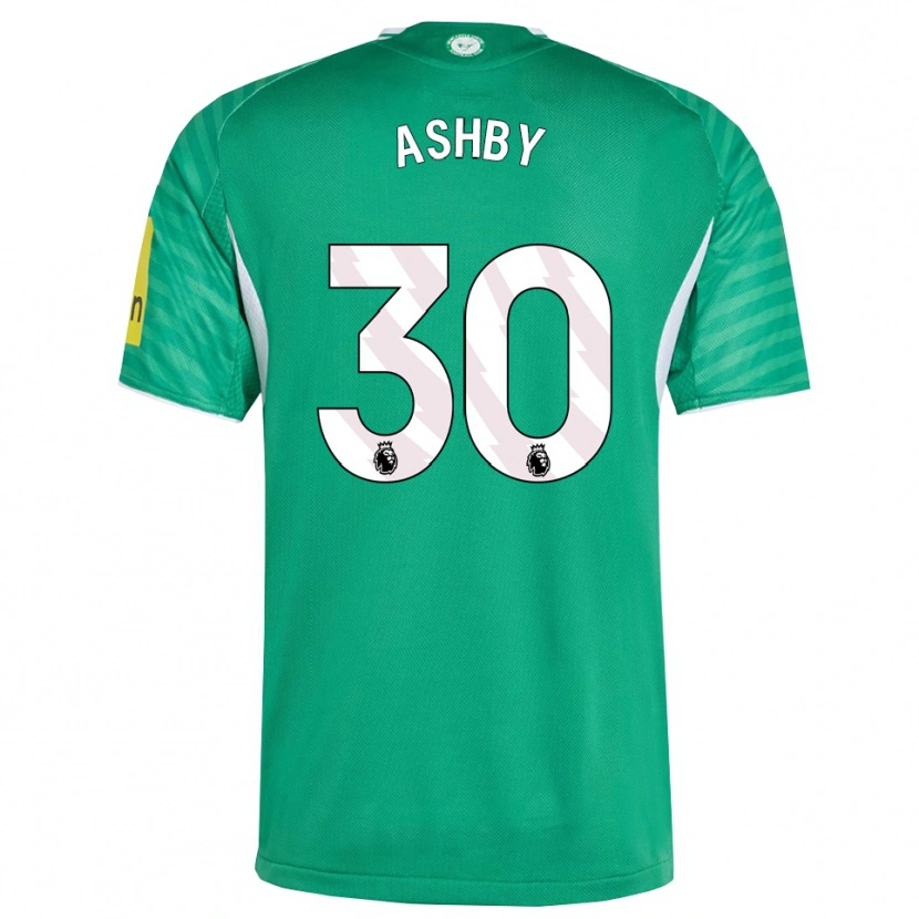 Danxen Criança Camisola Harrison Ashby #30 Verde Branco Alternativa 2025/26 Camisa