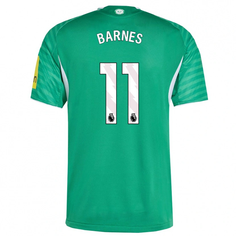 Danxen Criança Camisola Harvey Barnes #11 Verde Branco Alternativa 2025/26 Camisa