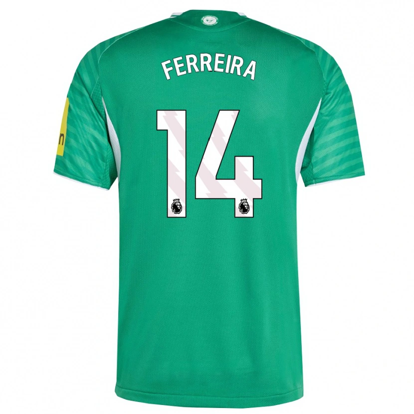 Danxen Criança Camisola Matheos Ferreira #14 Verde Branco Alternativa 2025/26 Camisa