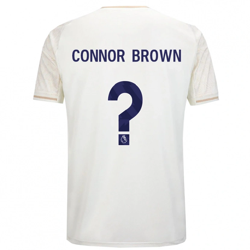 Danxen Criança Camisola Connor Brown #0 Branco Sujo Preto Alternativa 2025/26 Camisa