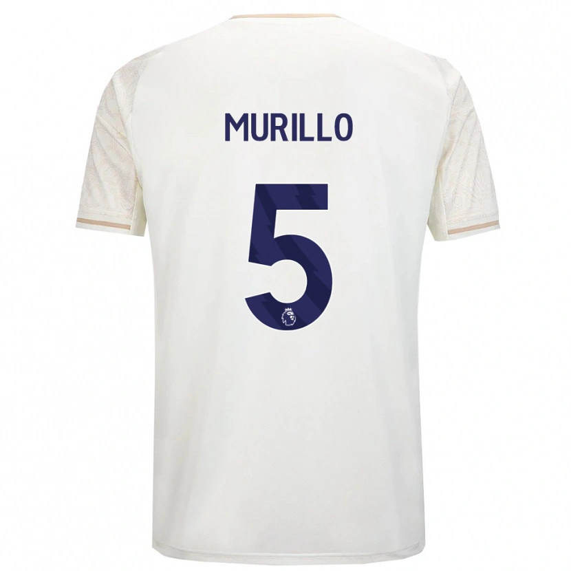 Danxen Criança Camisola Murillo #5 Branco Sujo Preto Alternativa 2025/26 Camisa