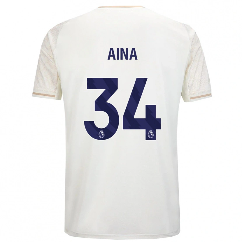 Danxen Criança Camisola Ola Aina #34 Branco Sujo Preto Alternativa 2025/26 Camisa