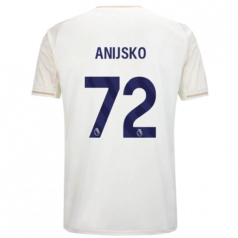 Danxen Criança Camisola Danni Anisjko #72 Branco Sujo Preto Alternativa 2025/26 Camisa