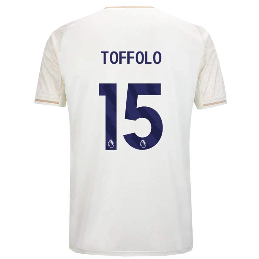 Danxen Criança Camisola Harry Toffolo #15 Branco Sujo Preto Alternativa 2025/26 Camisa
