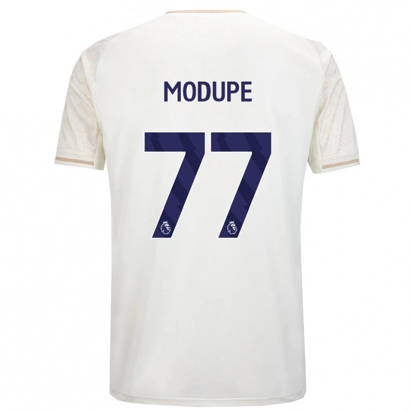 Danxen Criança Camisola David Modupe #77 Branco Sujo Preto Alternativa 2025/26 Camisa