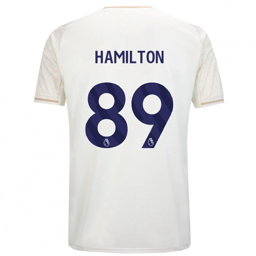 Danxen Criança Camisola Scott Hamilton #89 Branco Sujo Preto Alternativa 2025/26 Camisa