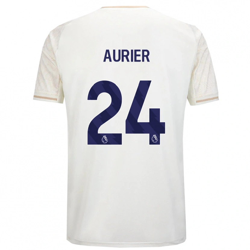 Danxen Criança Camisola Serge Aurier #24 Branco Sujo Preto Alternativa 2025/26 Camisa