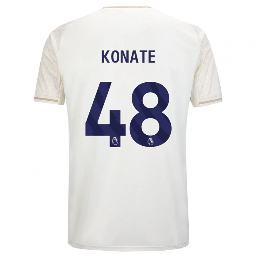 Danxen Criança Camisola Ateef Konaté #48 Branco Sujo Preto Alternativa 2025/26 Camisa