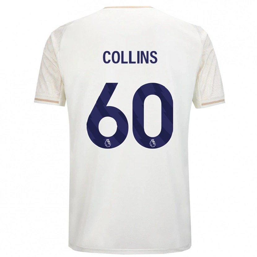 Danxen Criança Camisola Sam Collins #60 Branco Sujo Preto Alternativa 2025/26 Camisa