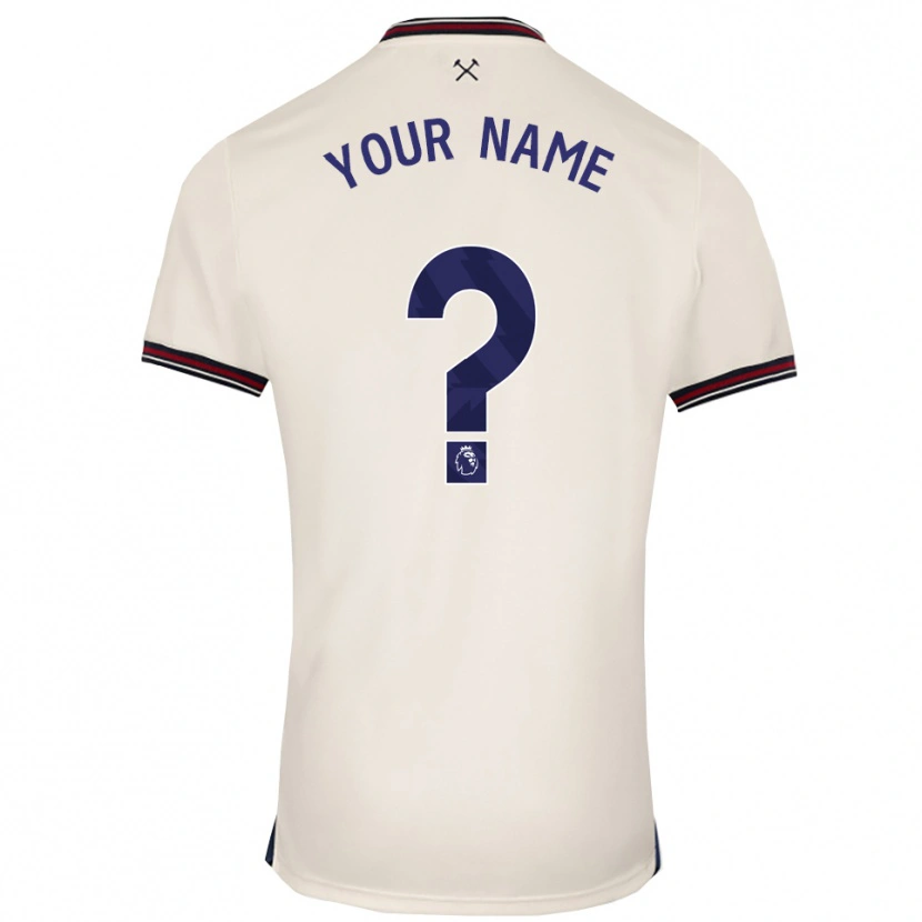 Danxen Criança Camisola Seu Nome #0 Branco Sujo Alternativa 2025/26 Camisa