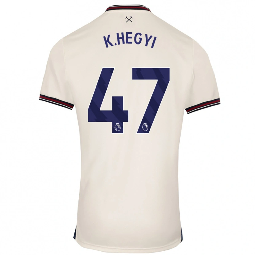 Danxen Criança Camisola Krisztian Hegyi #47 Branco Sujo Alternativa 2025/26 Camisa