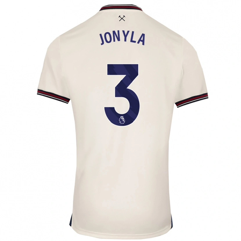Danxen Criança Camisola Tomas Jonyla #3 Branco Sujo Alternativa 2025/26 Camisa