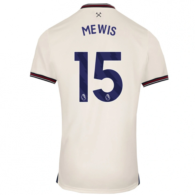 Danxen Criança Camisola Kristie Mewis #15 Branco Sujo Alternativa 2025/26 Camisa
