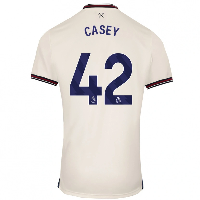 Danxen Criança Camisola Kaelan Casey #42 Branco Sujo Alternativa 2025/26 Camisa