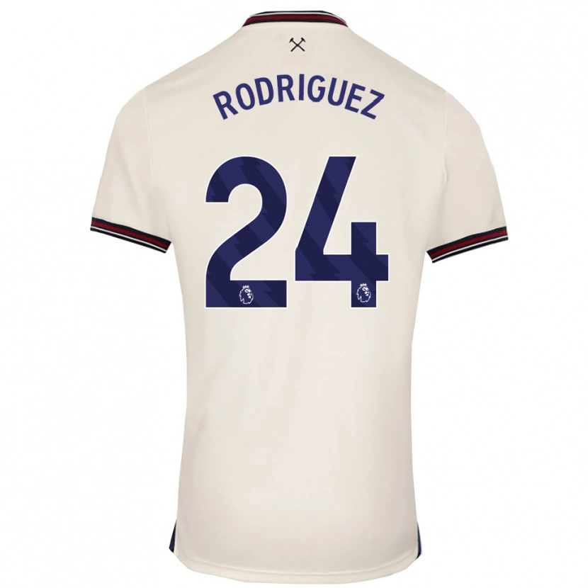 Danxen Criança Camisola Guido Rodríguez #24 Branco Sujo Alternativa 2025/26 Camisa