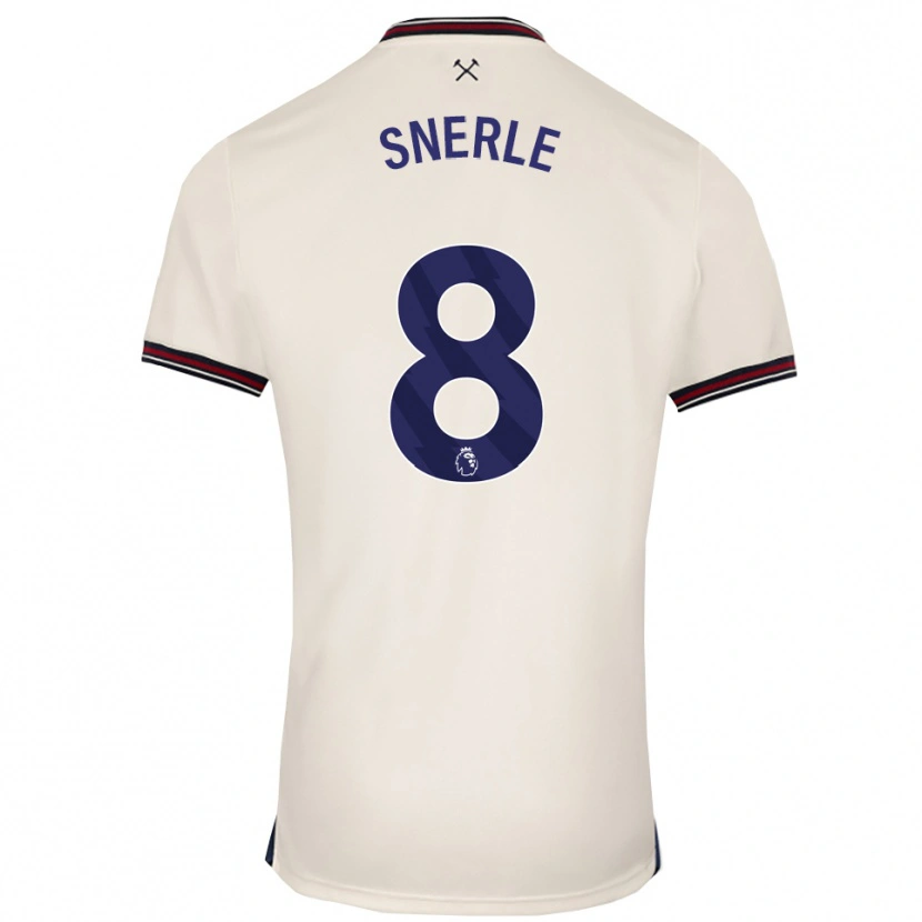 Danxen Criança Camisola Emma Snerle #8 Branco Sujo Alternativa 2025/26 Camisa
