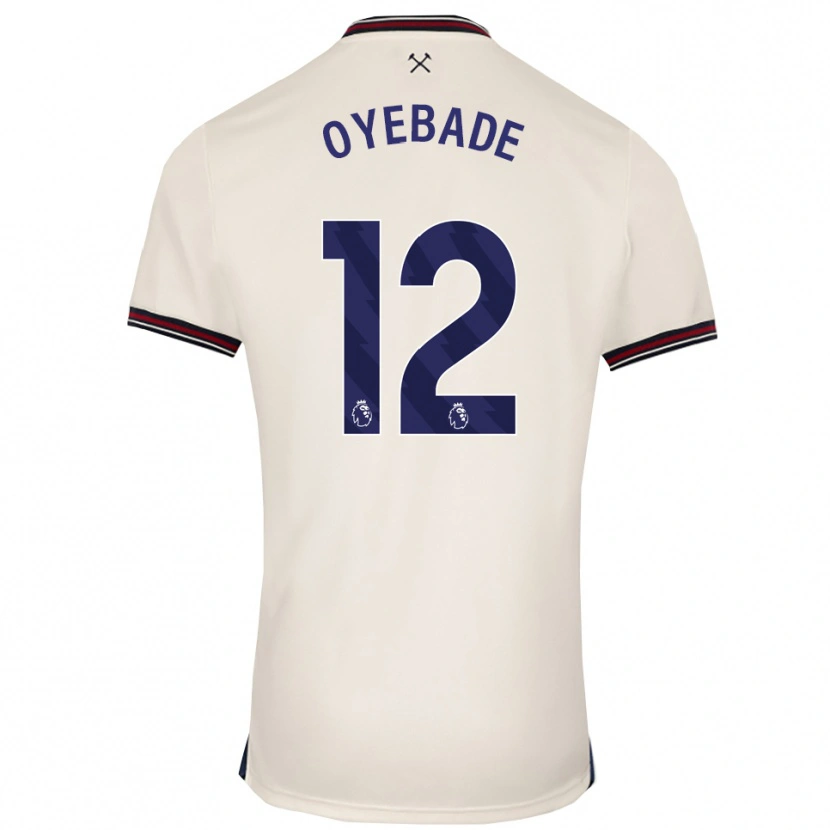 Danxen Criança Camisola Rayan Oyebade #12 Branco Sujo Alternativa 2025/26 Camisa