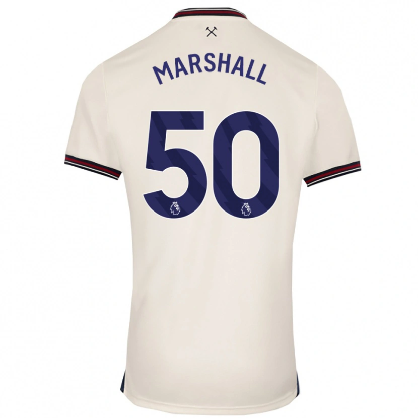 Danxen Criança Camisola Callum Marshall #50 Branco Sujo Alternativa 2025/26 Camisa