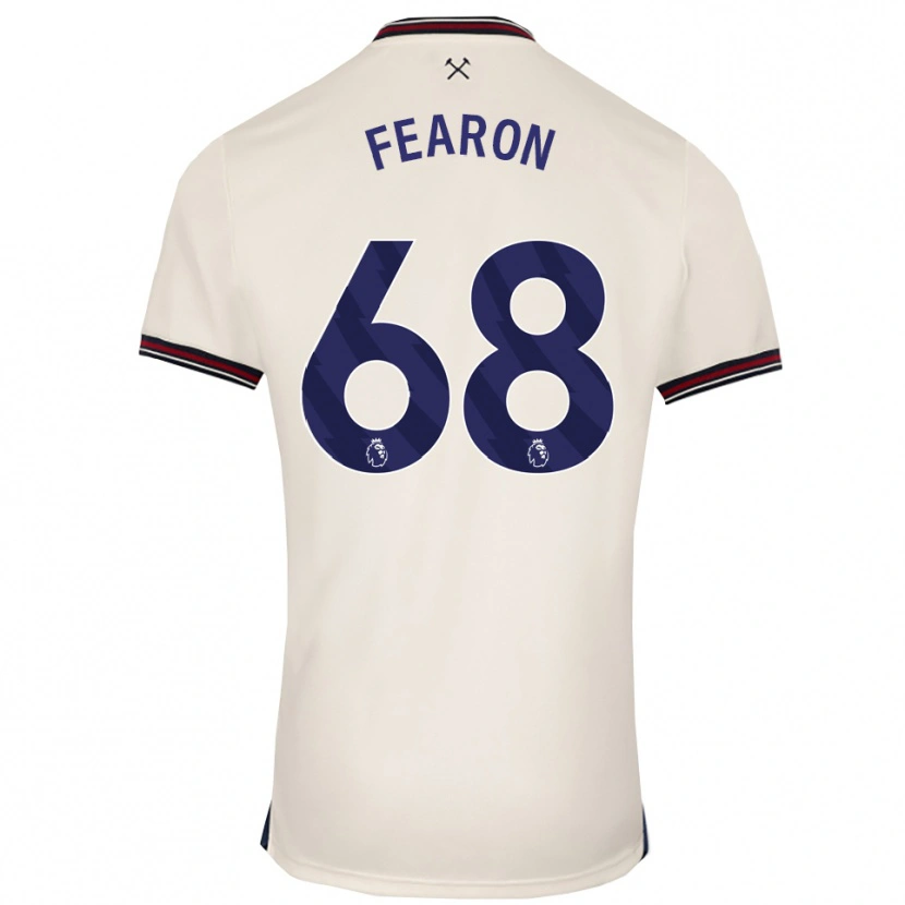 Danxen Criança Camisola Preston Fearon #68 Branco Sujo Alternativa 2025/26 Camisa