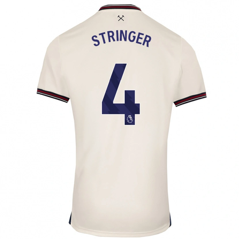 Danxen Criança Camisola Abbey Leigh Stringer #4 Branco Sujo Alternativa 2025/26 Camisa