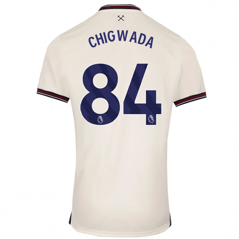 Danxen Criança Camisola David Chigwada #84 Branco Sujo Alternativa 2025/26 Camisa