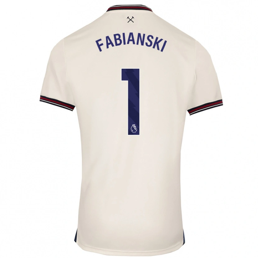 Danxen Criança Camisola Lukasz Fabianski #1 Branco Sujo Alternativa 2025/26 Camisa