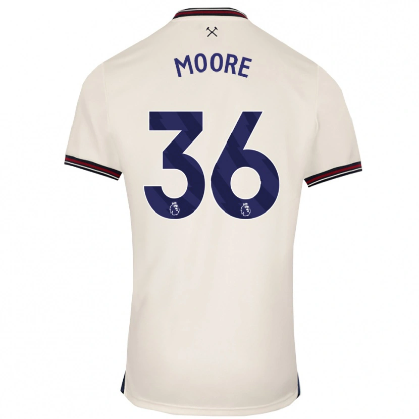 Danxen Criança Camisola Sean Moore #36 Branco Sujo Alternativa 2025/26 Camisa